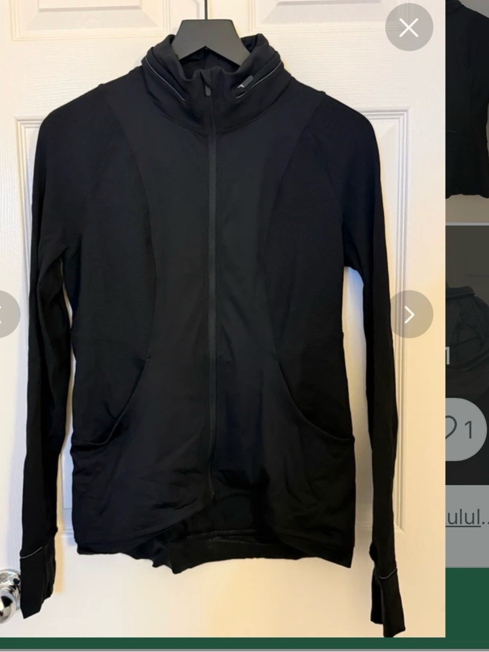 Lululemon Black Full-Zip women’s Jacket.
